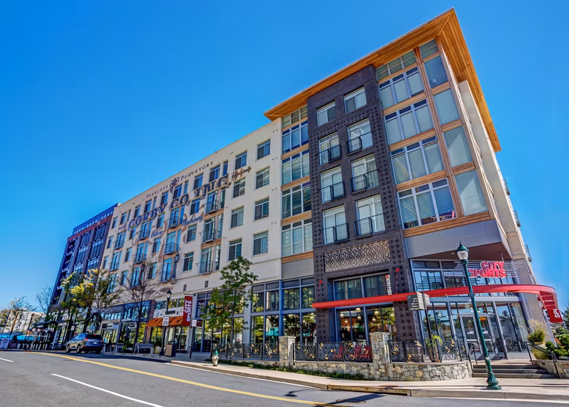 PerSei at Pike & Rose: Contemporary apartment building in urban setting