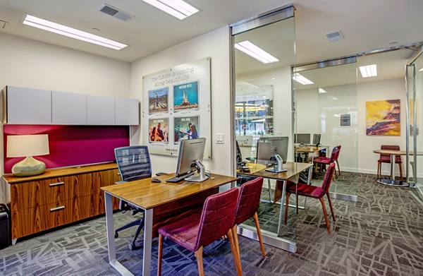 clubhouse/leasing office at PerSei at Pike & Rose Apartments