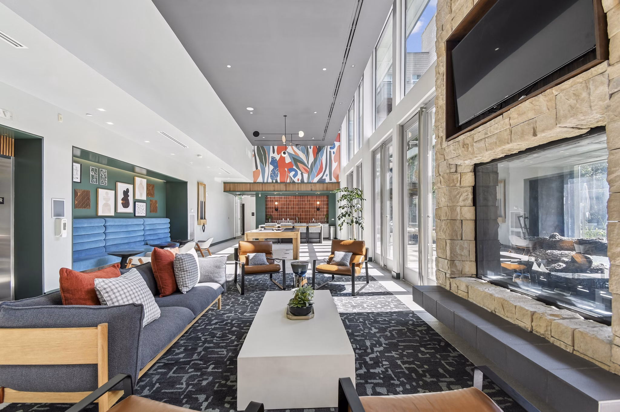 clubhouse at PerSei at Pike & Rose Apartments