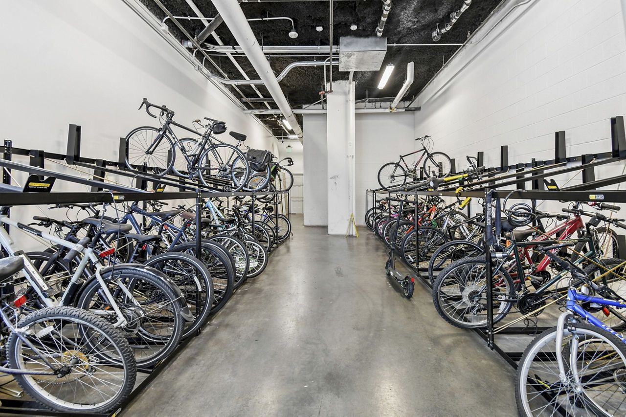 Bike room at Persei At Pike Rose