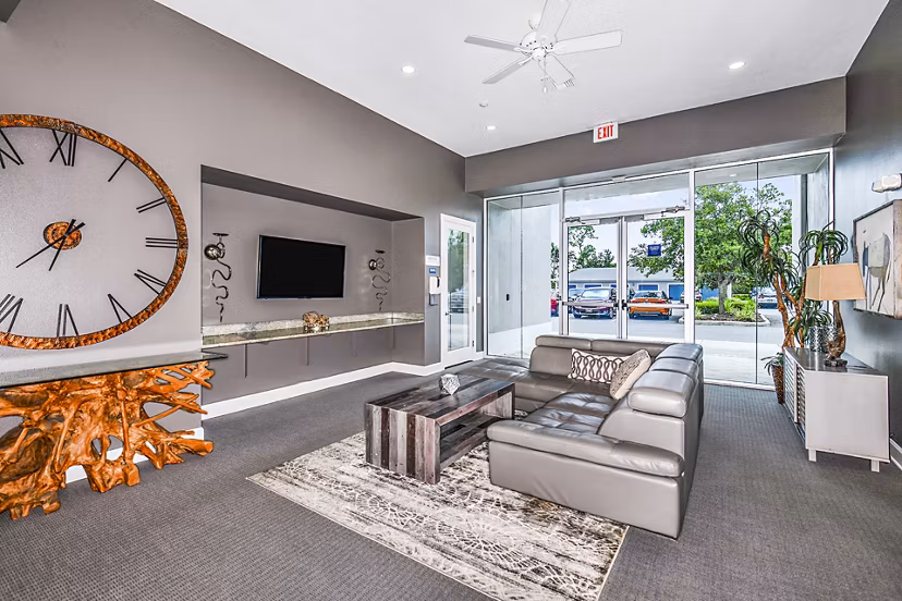 Elegant clubhouse with contemporary design at Windermere Cay Apartments