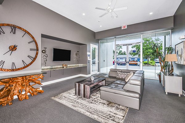 Elegant clubhouse with contemporary design at Windermere Cay Apartments