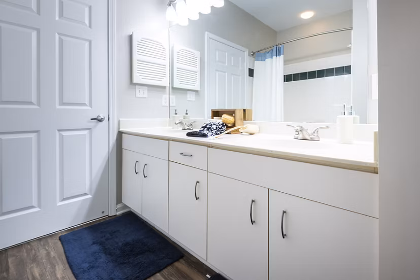 Bathroom featuring modern fixtures and stylish tile at Wakefield Glen Apartments, a luxury living community