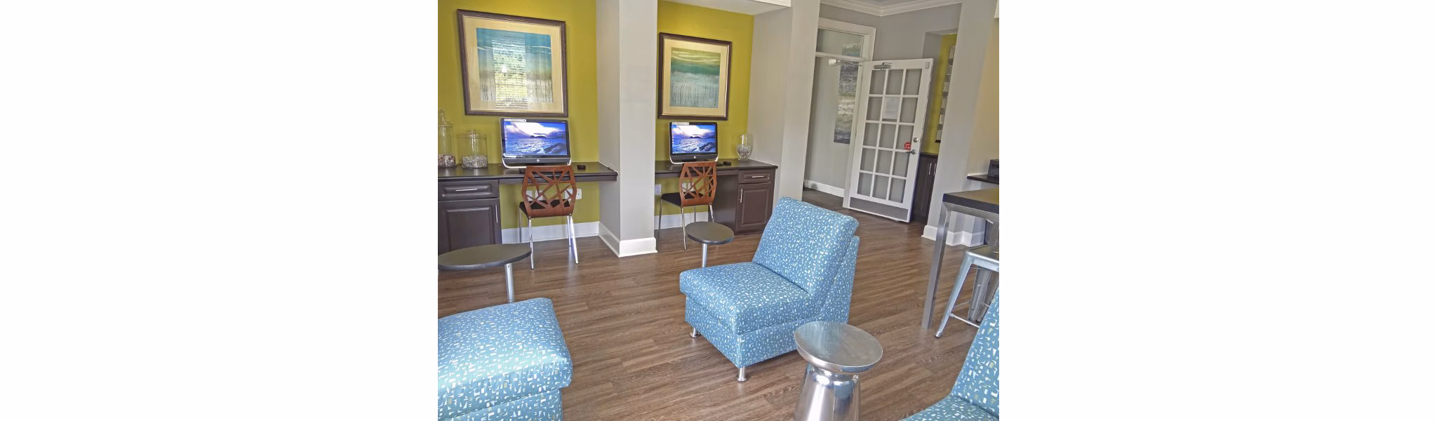 Modern clubhouse with entertainment areas at Wakefield Glen Apartments