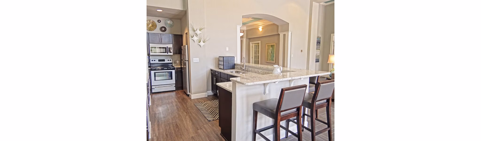 Clubhouse featuring modern seating and decor at Wakefield Glen Apartments