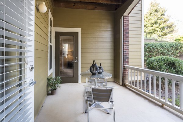Relaxing patio with scenic views at Wakefield Glen Apartments