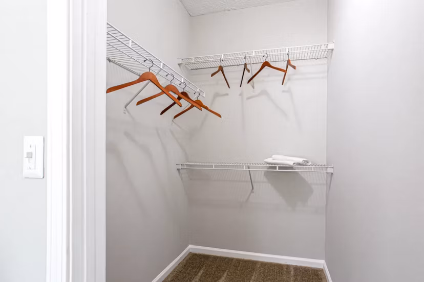 bedroom closet at Brodick Hill Apartments