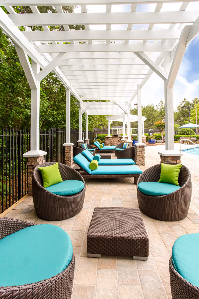 pool patio at Brodick Hill Apartments