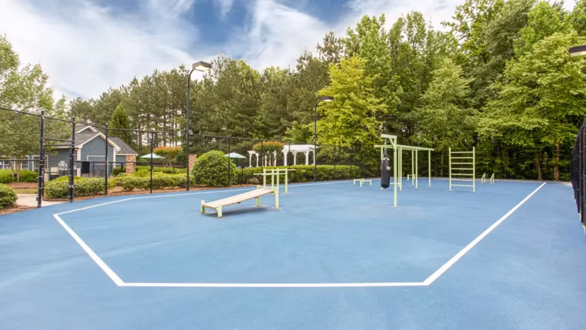 outdoor fitness center at Brodick Hill Apartments