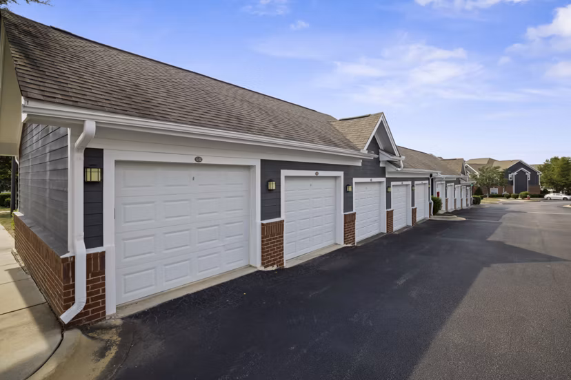 Covered parking garage at Tradition at Stonewater Apartments, convenient for residents seeking secure and weather-protected vehicle storage