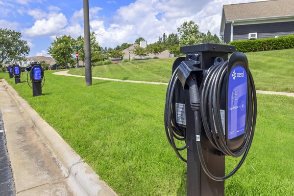Eco-friendly car charging stations at Tradition at Stonewater Apartments for luxury living convenience