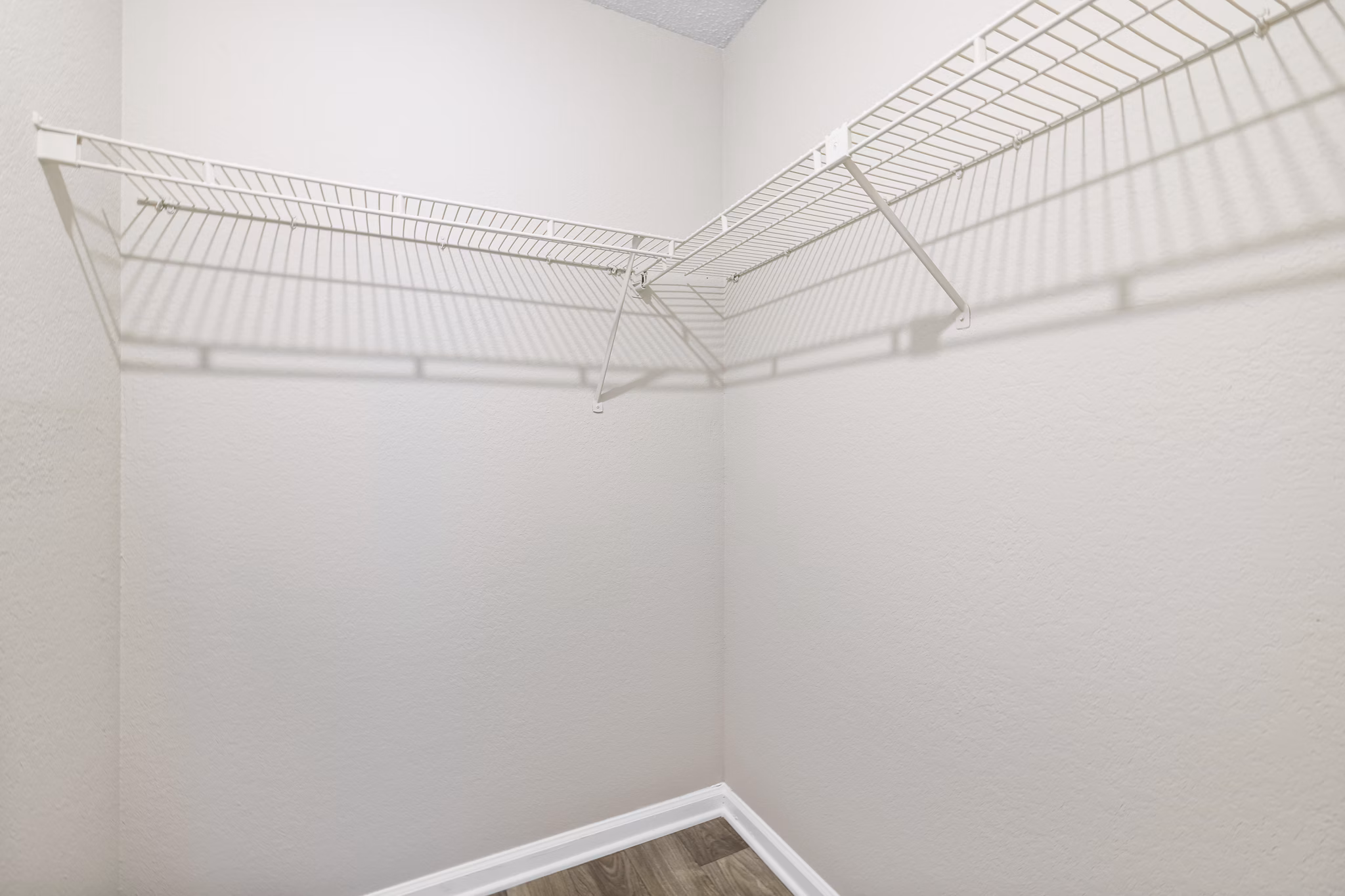 Spacious closet with ample storage at Sailboat Bay Apartments
