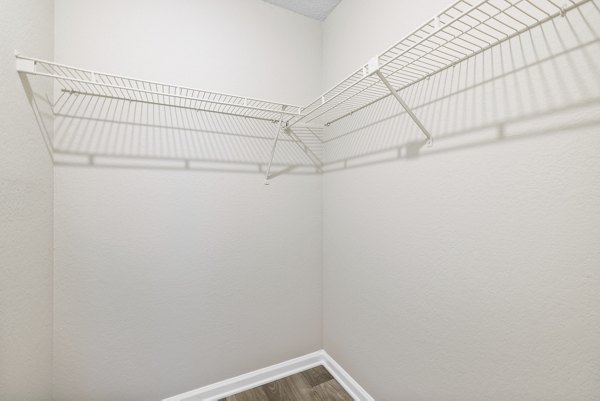 Spacious closet with ample storage at Sailboat Bay Apartments