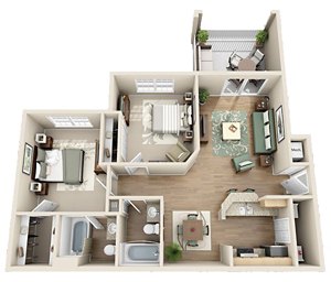 Floorplan The NoDa W/Patio