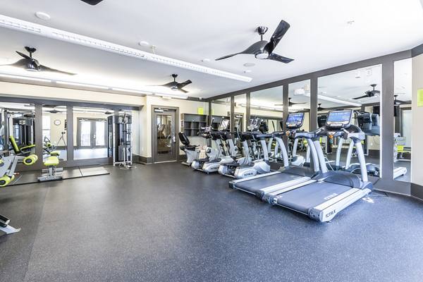 fitness center at NorthCity 6 Apartments                               