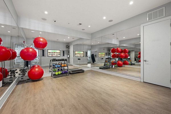 fitness center at Elizabeth Square Apartments 