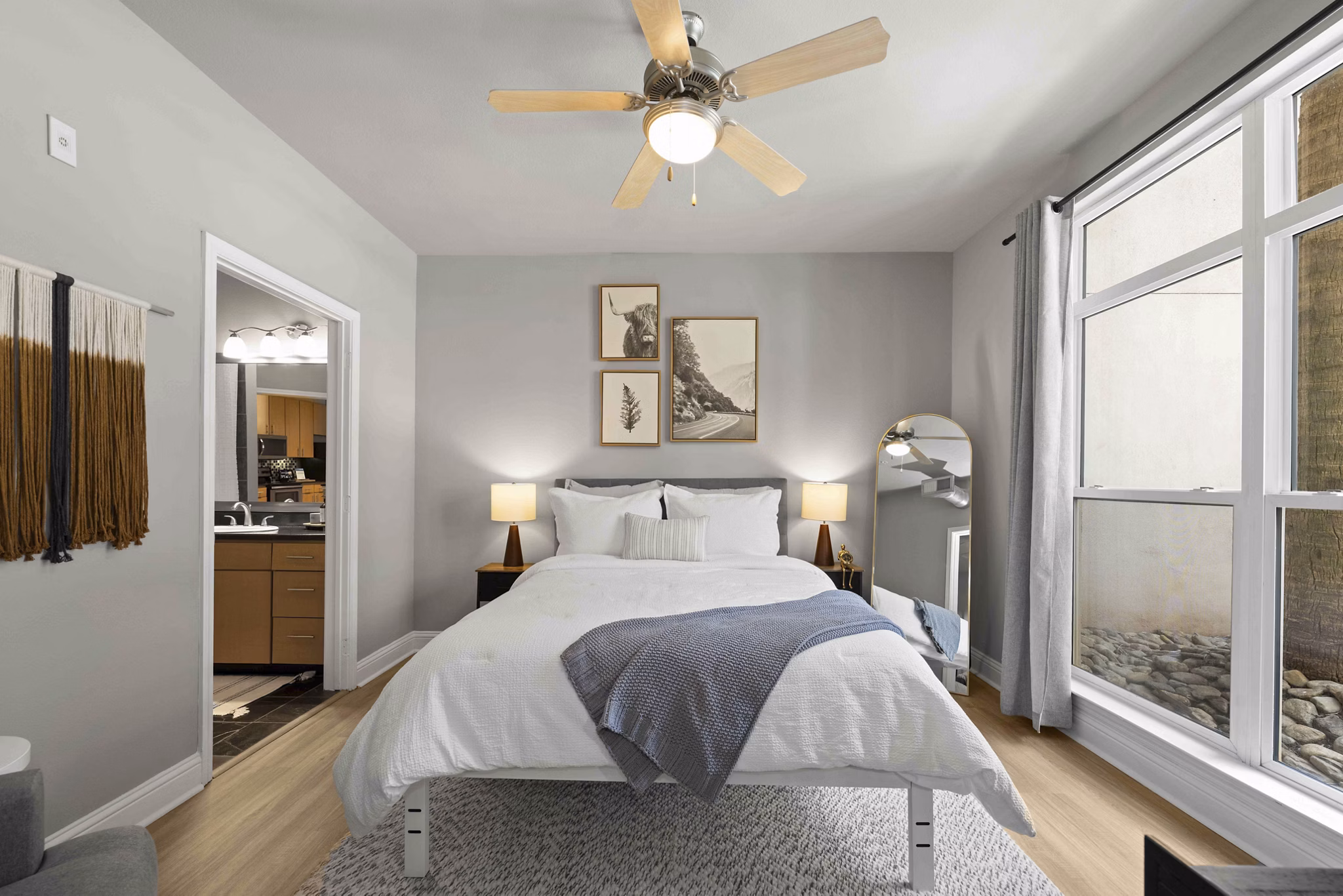 bedroom at Mosaic South End Apartments