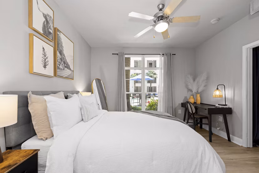 bedroom at Mosaic South End Apartments