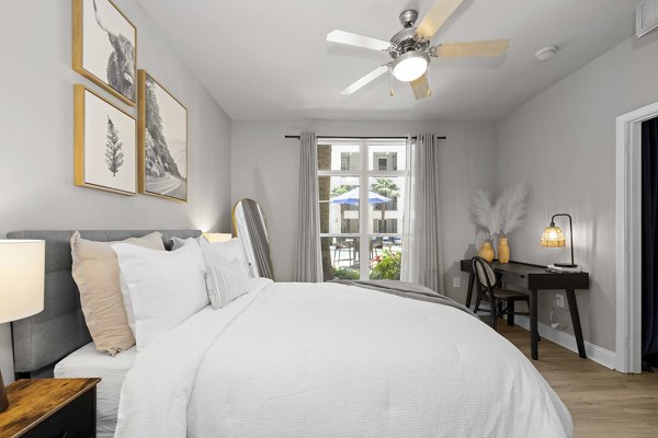 bedroom at Mosaic South End Apartments