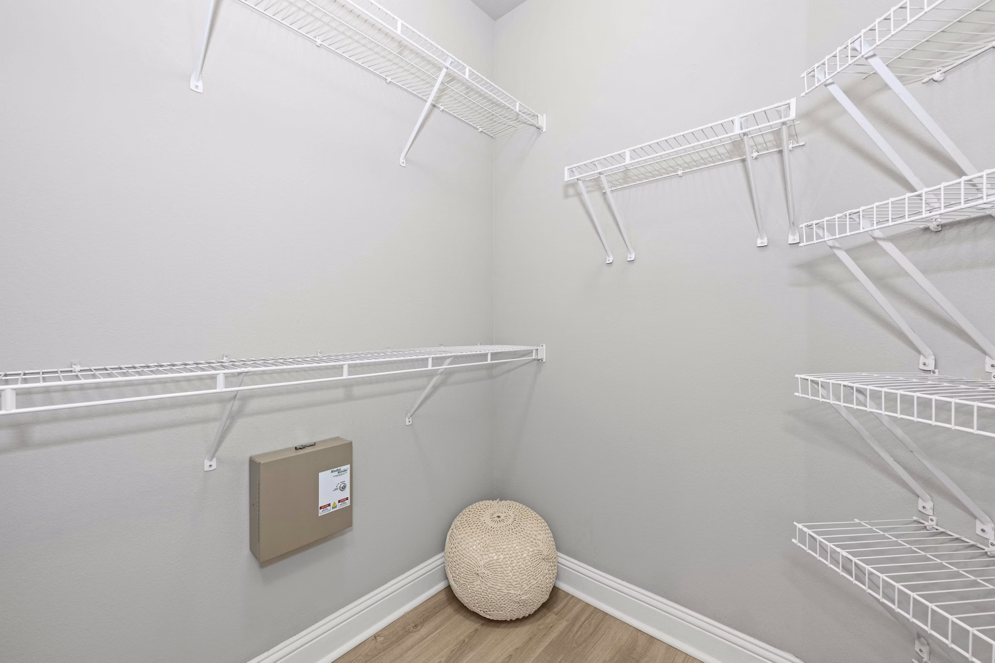 closet at Mosaic South End Apartments