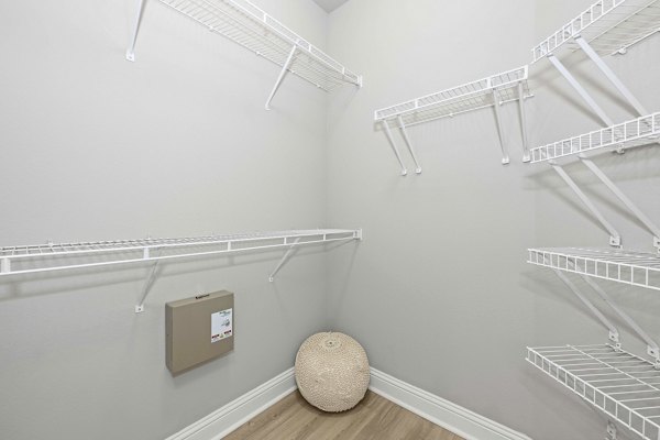 closet at Mosaic South End Apartments
