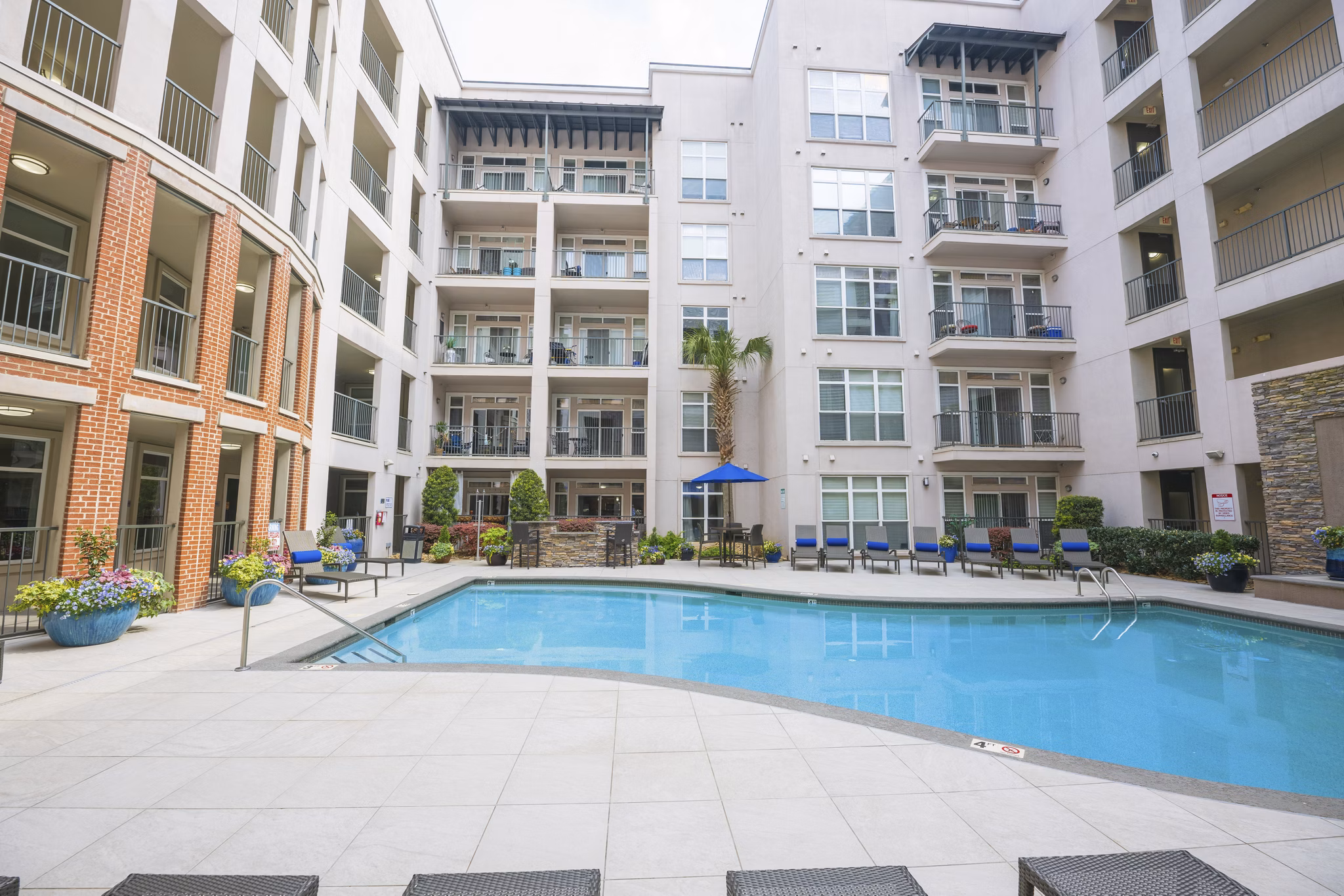 pool at Mosaic South End Apartments