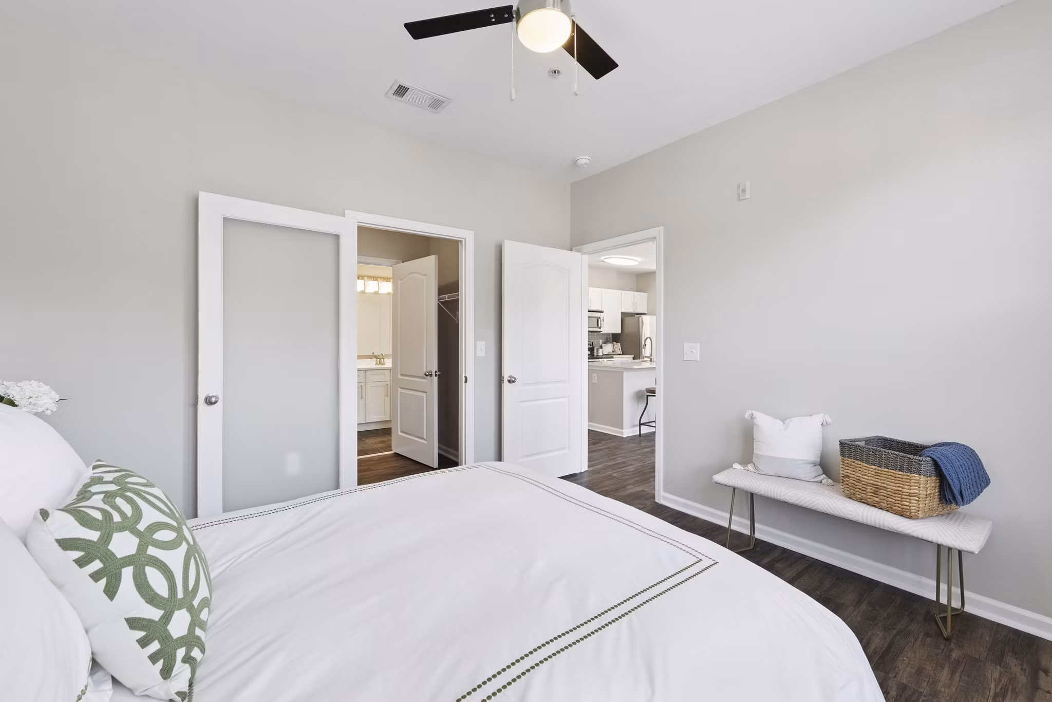 bedroom at Central Square at Watermark Apartments