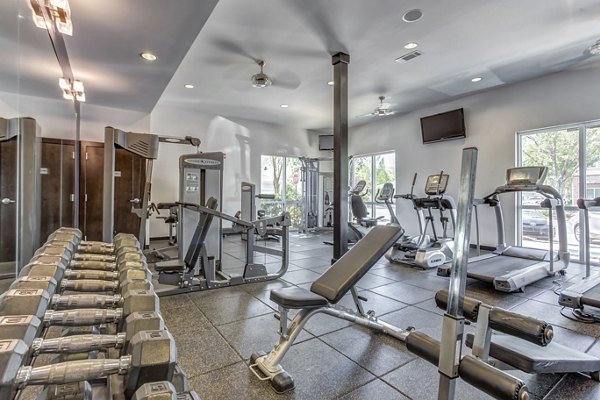 fitness center at Central Square at Watermark Apartments