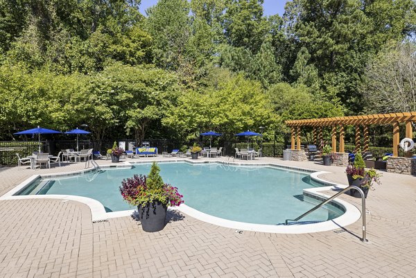 Resort-style pool at Encore at the Park Apartments, perfect for relaxation and leisure in a luxury setting