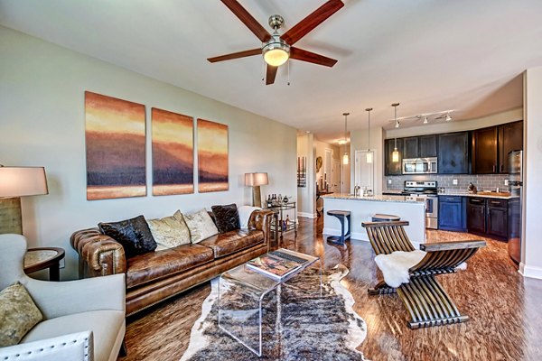 living room at Yards at Noda Apartments