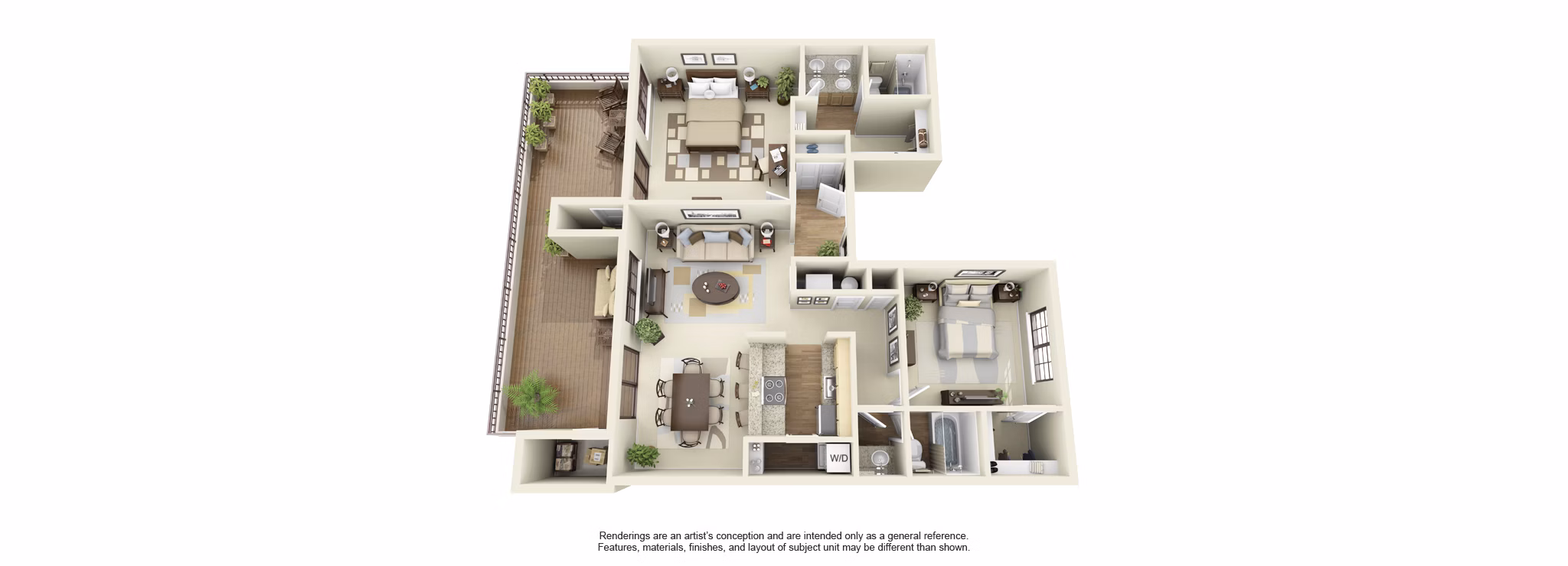 Hollyhock Floor Plan at Canyon Woods Apartments