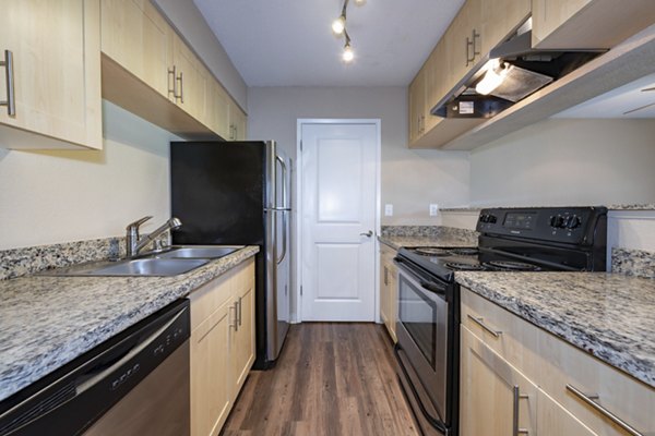 kitchen at Canyon Woods Apartments