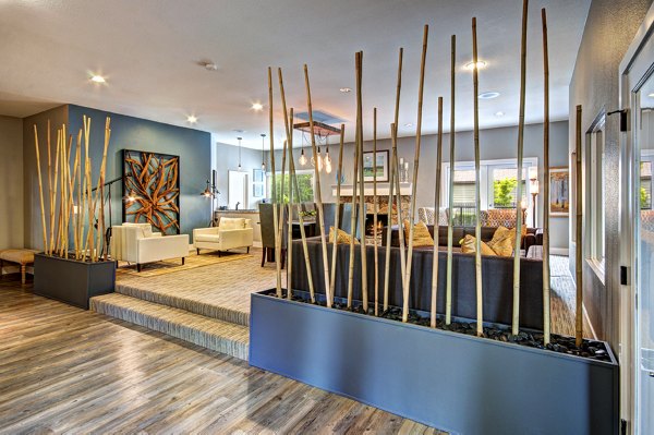 Clubhouse with modern design at Hampton Greens Apartments, featuring luxury amenities Perfect for entertaining and social gatherings