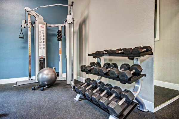 State-of-the-art fitness center with modern equipment at Hampton Greens Apartments