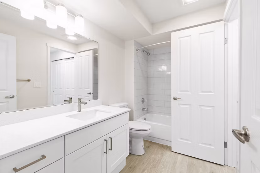 bathroom at BluWater Apartments 