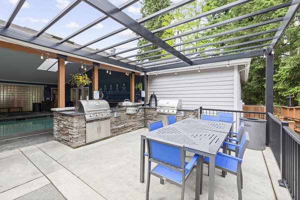 grill area at BluWater Apartments