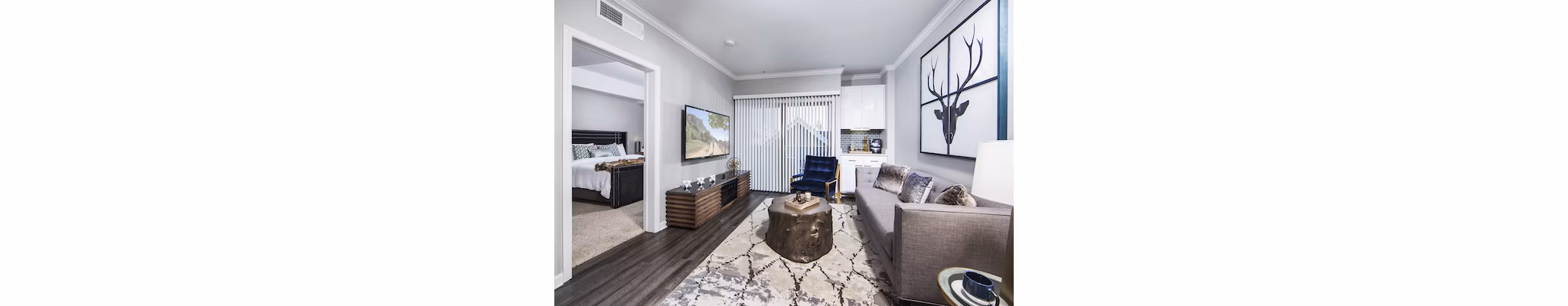 Living Room at Avana On Wilshire Apartments