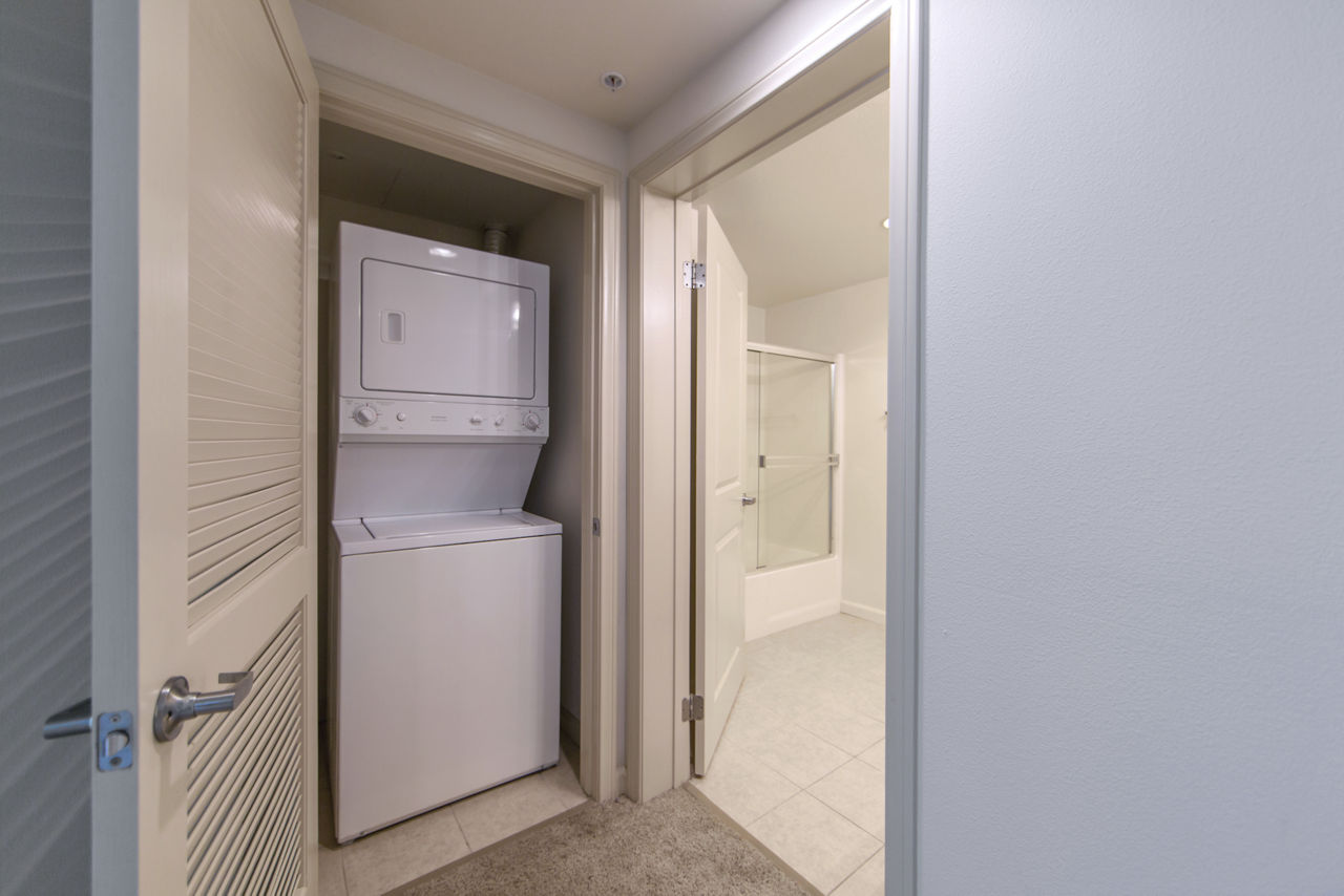Laundry room at Avana On Wilshire Apartments