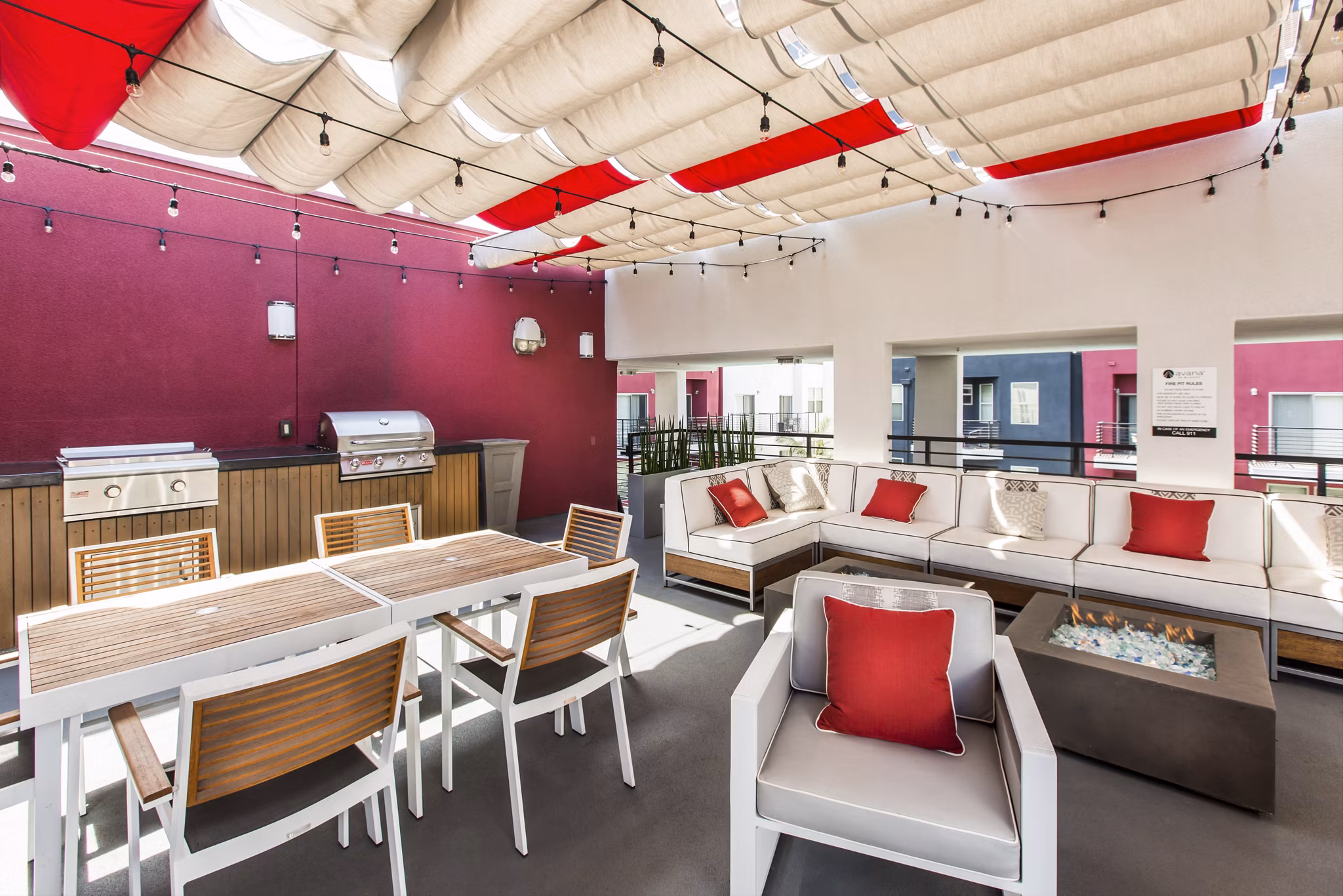 Patio at Avana On Wilshire Apartments