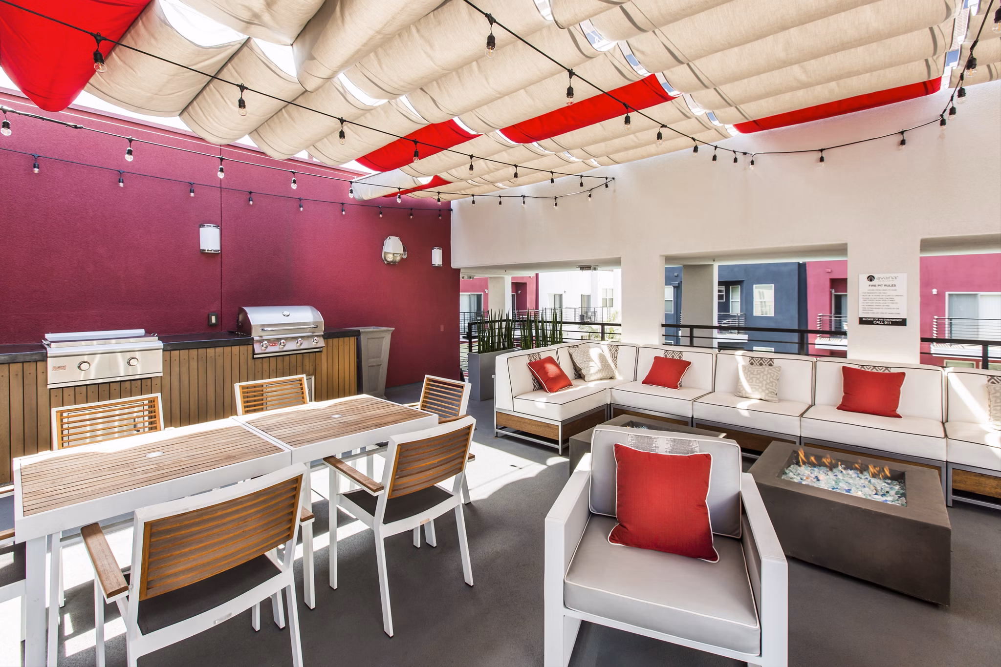 Patio at Avana On Wilshire Apartments
