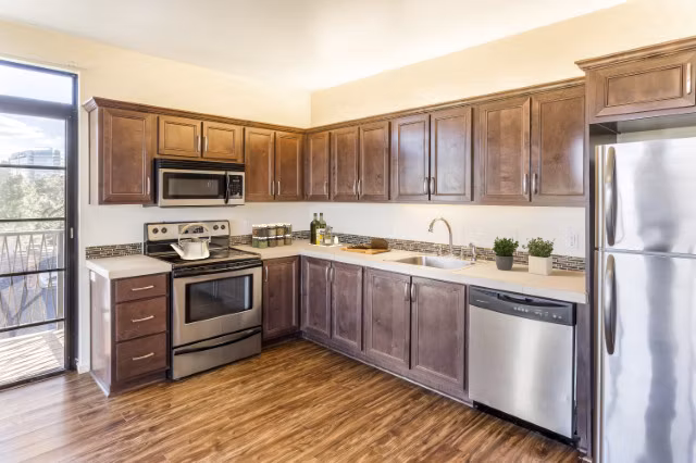 kitchen at Park 19 Apartments