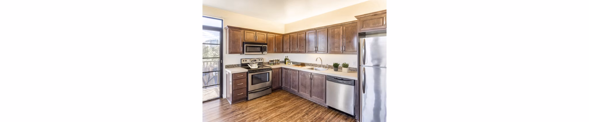 kitchen at Park 19 Apartments