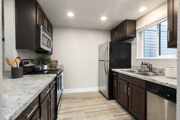 kitchen at Larkspur Courts Apartments