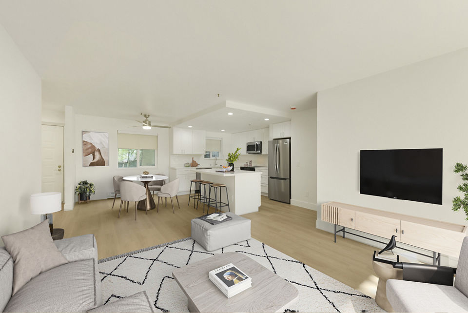 living room at Larkspur Courts Apartments