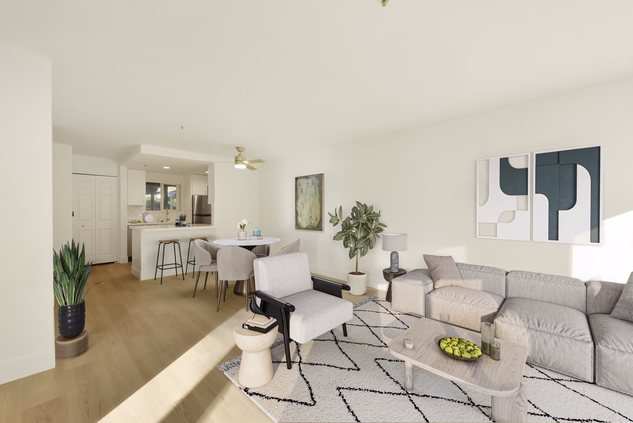 living room Larkspur Courts Apartments