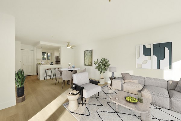 living room Larkspur Courts Apartments