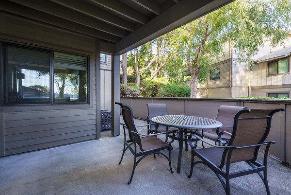 patio at Larkspur Courts Apartments
