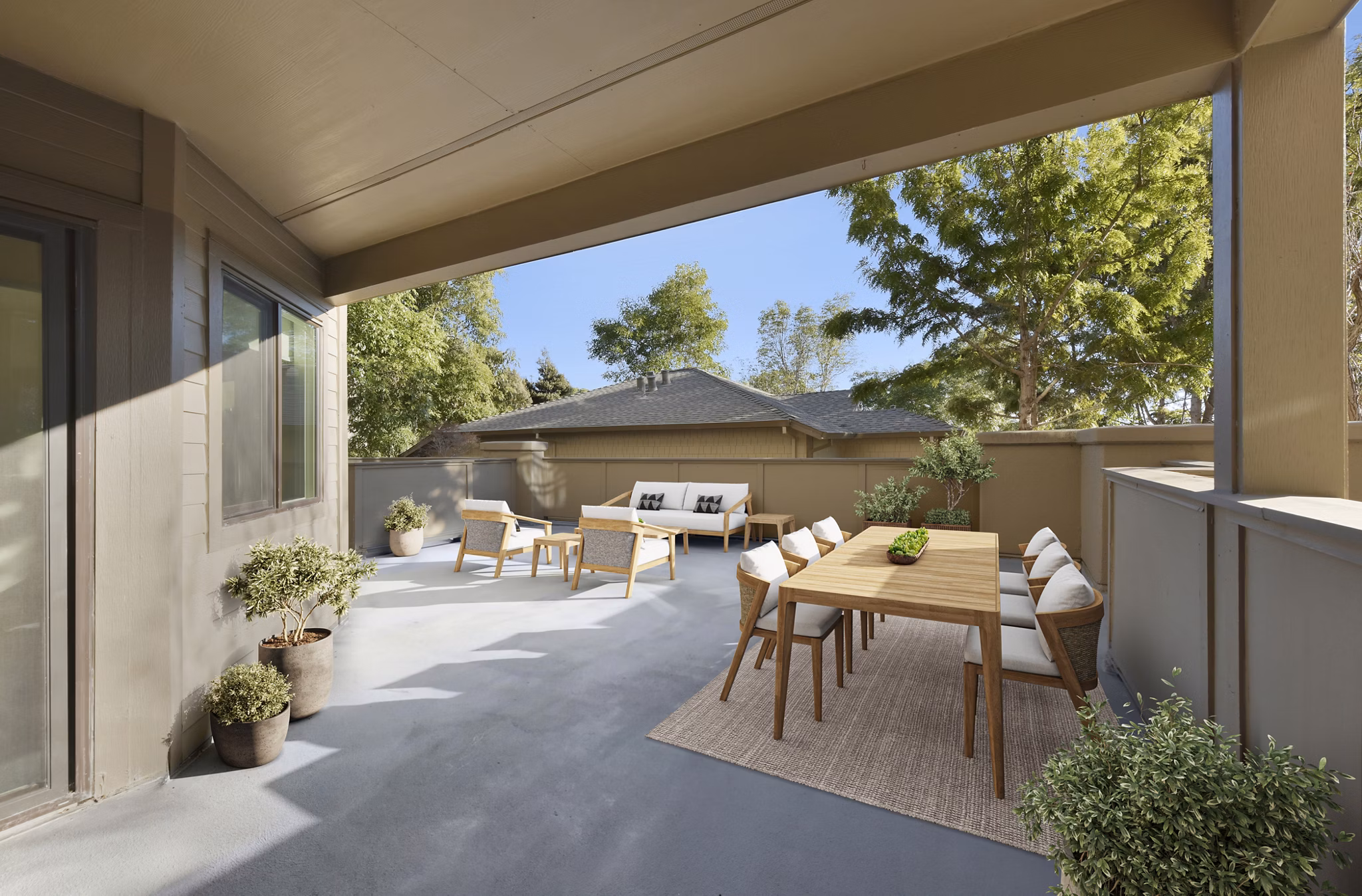 Patio at Larkspur Courts Apartments