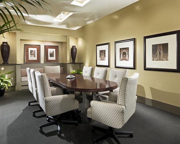 Modern meeting facility with state-of-the-art equipment at Trio Apartments, perfect for events and business gatherings