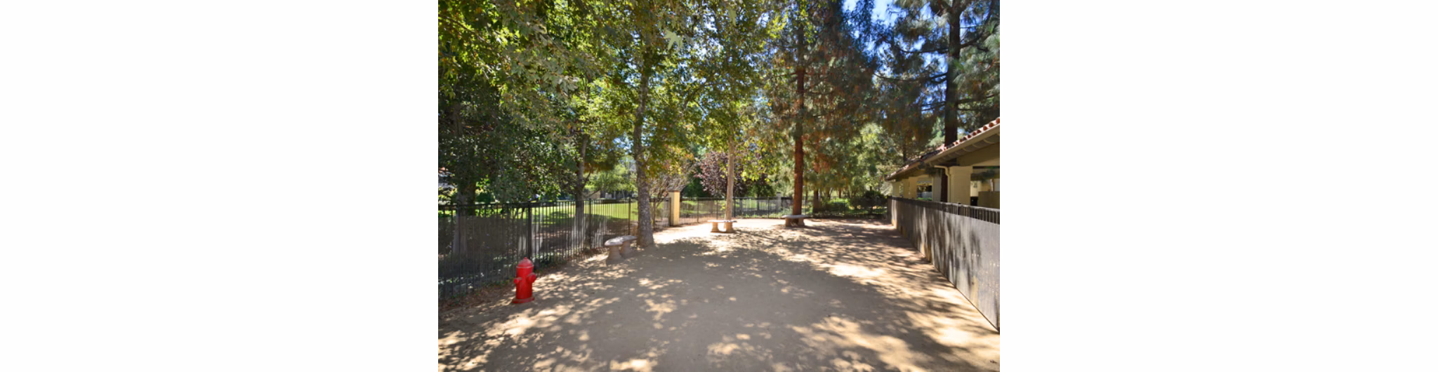 Dog park with agility equipment at Westcreek Apartments: pet-friendly space for residents' furry friends